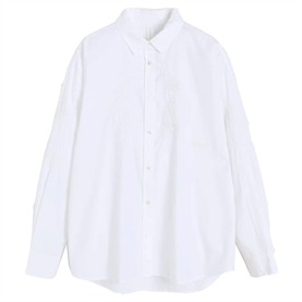 Aiayu Shirt Embroidery Skjorte, Hvid 